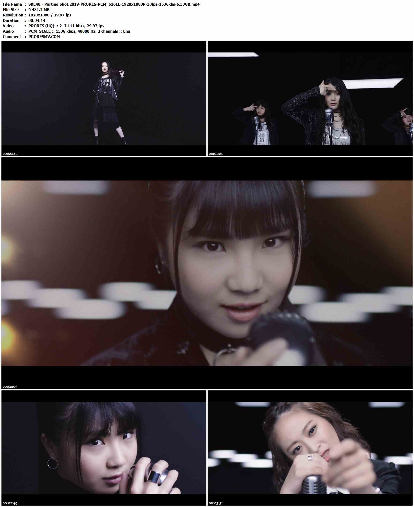 SKE48 - Parting Shot.2019-PRORES-PCM_S16LE-1920x1080P-30fps-1536kbs-6.33GB官方MV_高清MV